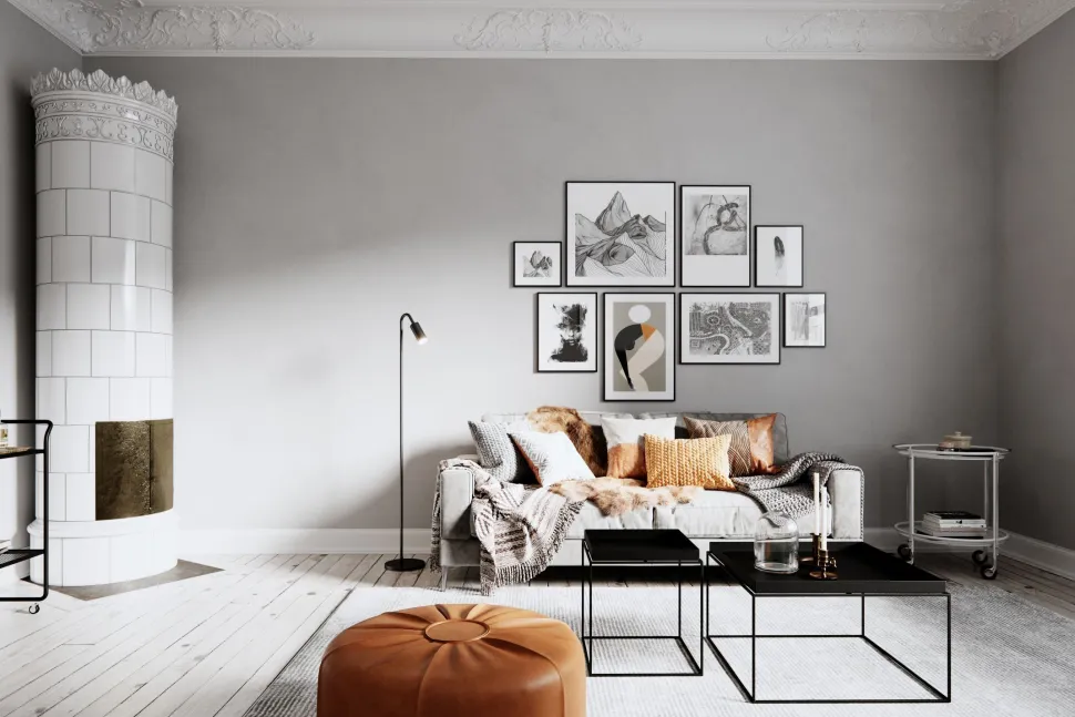 Stehleuchte Schwarz 146 cm klein Metall GU10 Retro