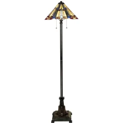 Stehleuchte Tiffany Stil Bronze 158cm Bodenlampe