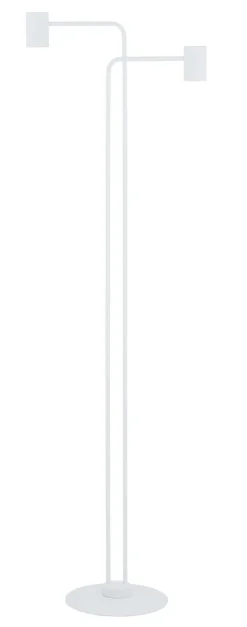 Stehleuchte Weiß Metall Modern Lesen 162 cm 2-flammig