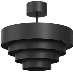 Stilvolle Deckenlampe Metall Schwarz Ø39 cm indirekt