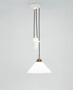 Stilvolle Hängelampe Messing Antik Glas E27 Ø30 cm rund