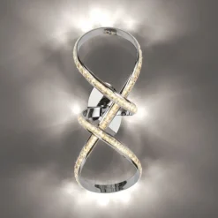 Stilvolle LED Deckenlampe in Chrom dimmbar 30 W L:65 cm