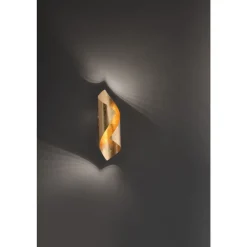 Stilvolle LED Wandleuchte Schalter 3000 K in Blattgold