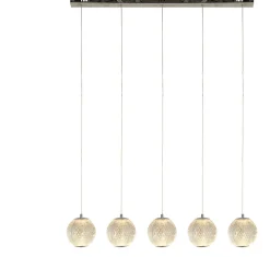 Stilvolle Pendelleuchte in Chrom Metall G9 100 cm lang