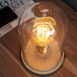 Stilvolle Tischlampe Bauhaus rund 20cm Edison Lampe