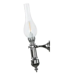 Stilvolle Wandlampe GRETA Chrom Jugendstil Bad Flur