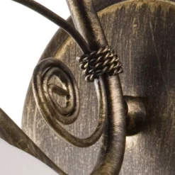 Stilvolle Wandlampe NARELLA Shabby Schwarz