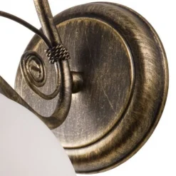 Stilvolle Wandlampe NARELLA Shabby Schwarz