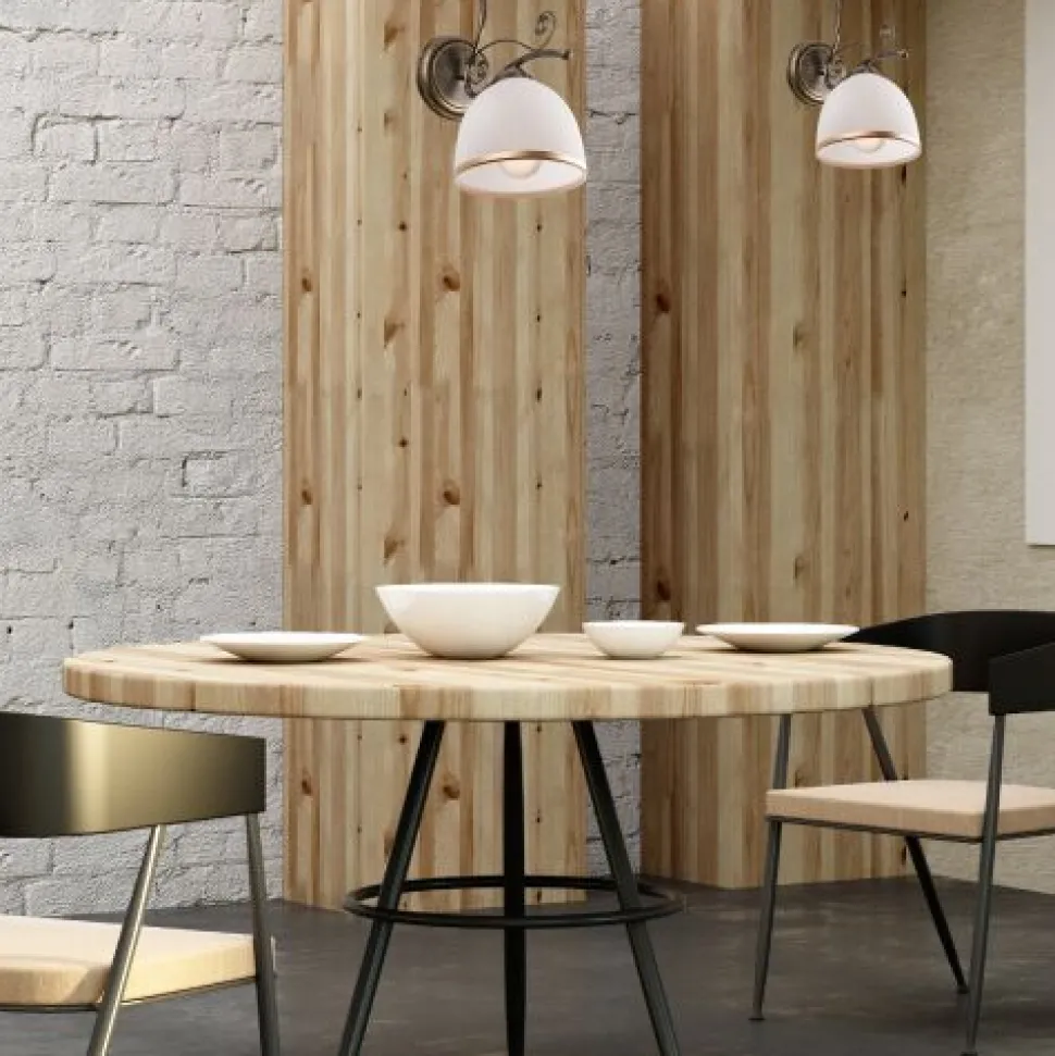 Stilvolle Wandlampe NARELLA Shabby Schwarz