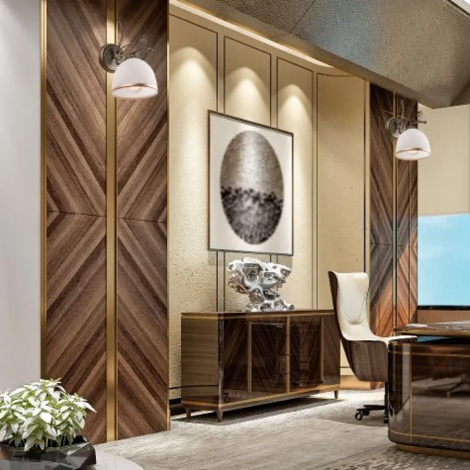 Stilvolle Wandlampe NARELLA Shabby Schwarz