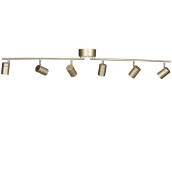 Strahler Metall GU10 verstellbar in Gold 124 cm lang Retro