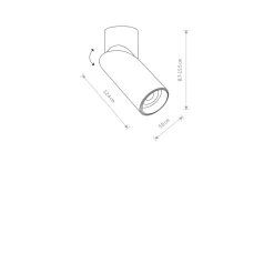 Strahler verstellbar Ø 5,6 cm GU10 Schwarz schwenkbar Wand Decke