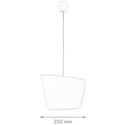 Stylische Hängelampe GABRIELA Weiß Design Ø35cm