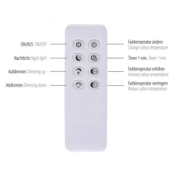 Stylische LED Deckenlampe Holz Ringe 6000 lm dimmbar