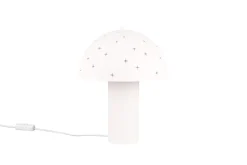 Stylische Tischleuchte Weiß Metall E14 32,5 cm Sterne