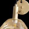 Stylische Wandlampe mit Schalter in Gold H:21 cm E14