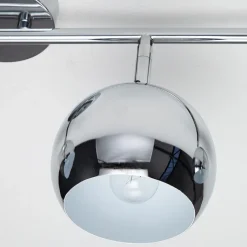 Stylischer Deckenstrahler Chrom Retro lang E14