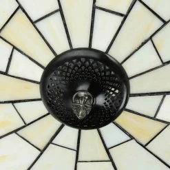 Tiffanylampe Decke Grün Weiß elegant