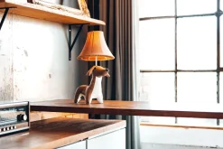 Tischlampe Braun Hund 48 cm Kinderzimmer Wohnzimmer