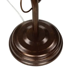 Tischlampe Glasschirm Ambiente Shabby Braun antik