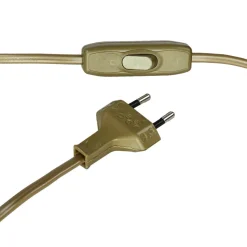 Tischlampe Gold 24K Echt-Messing Jugendstil