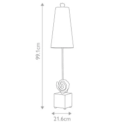 Tischlampe groß 99,1 cm hoch Modern E27 kunstvoll