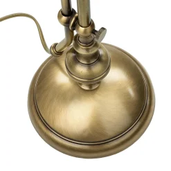 Tischlampe Messing in Bronze mit Glas Premium