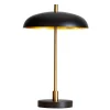Tischlampe Metall Ø 28 cm 45 cm hoch Modern Schwarz Gold G9