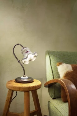 Tischlampe Metall Keramik 15 cm breit 28,5 cm hoch E14