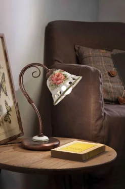 Tischlampe Metall Keramik E14 B: 15 cm 32 cm hoch BRUNO