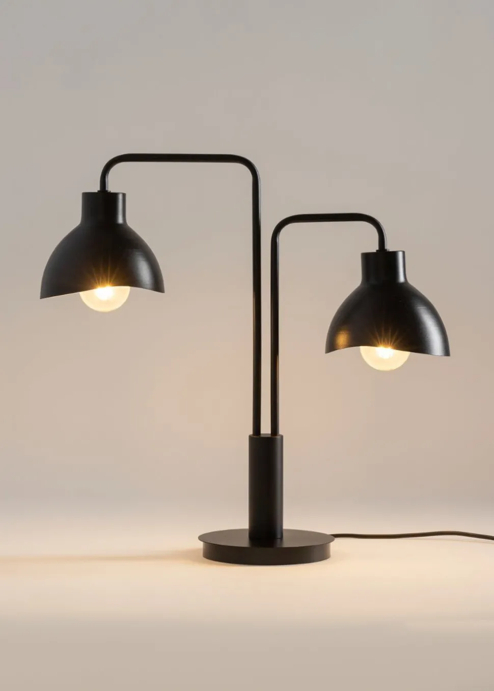 Tischlampe Metall Lesen E27 2-flammig 48 cm dekorativ