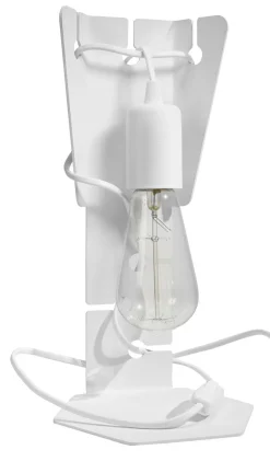 Tischlampe Metall Weiß 31 cm klein Modern dekorativ E27