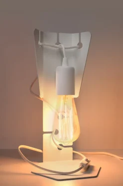 Tischlampe Metall Weiß 31 cm klein Modern dekorativ E27