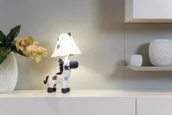 Tischlampe Pferd Weiß Rosa Blau 47cm Kinder Erwachsene