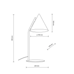 Tischlampe Schwarz 49 cm hoch Metall E27 Retro CODY