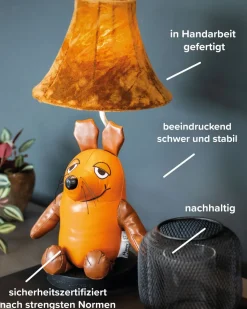 Tischlampe Sendung mit der Maus 52 cm vegan Kunstleder LED