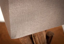 Tischlampe Stoff Holz blendarm E14 45 cm in Natur Braun