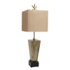 Tischlampe TILO Blattgold Braun Beton 79cm Lampe