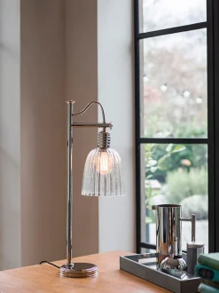 Tischleuchte COLGAR Messing H:69cm Industrie Lampe