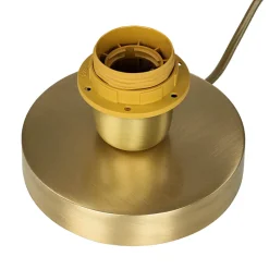 Tischleuchte Glasschirm Messingsockel elegant TALIS