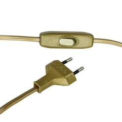 Tischleuchte Glasschirm Messingsockel elegant TALIS