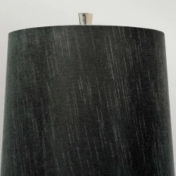 Tischleuchte groß 79 cm hoch E27 Modern Metall Stoff