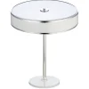 Tischleuchte in Weiß Chrom 47cm LORSAN Nachttisch