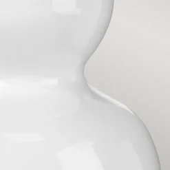 Tischleuchte Keramik Stoff E27 64 cm hoch Weiß Blau