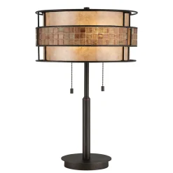 Tischleuchte LARA Glas Metall Fleisen 64cm Lampe