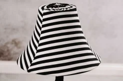 Tischleuchte LED Katze 51 cm Schwarz Weiß flauschig