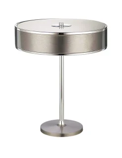 Tischleuchte LORSAN in Silber Ø35cm H:47cm Lampe