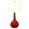 Tischleuchte MJRA Keramik Rot Creme H:72cm Lampe