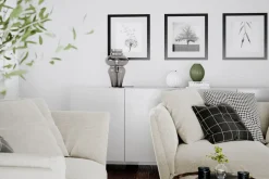 Tischleuchte Rauchglas Metall 40,6 cm E27 Kabelschalter