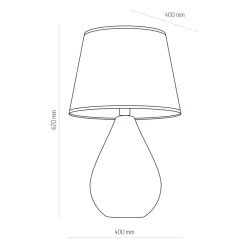 Tischleuchte Schwarz Glas Stoff 67 cm hoch Modern E27